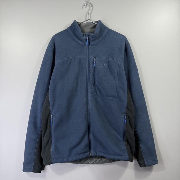 Mountain Hardwear Other - Mountain Hardwear Jacket Mens Large Blue Fleece Lined Full Zip Outdoor Hiking